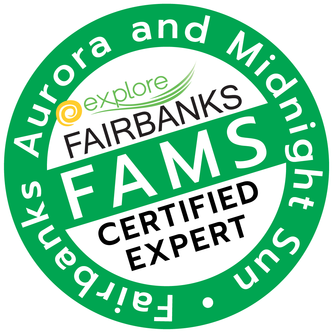 Fairbanks Aurora and & Midnight Sun (FAMS) Destination Expert logo